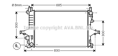 AVA QUALITY COOLING Радиатор, охлаждение двигателя VOA2114